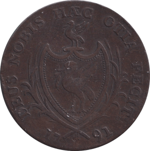 1791 HALFPENNY TOKEN LIVERPOOL SHIP - HALFPENNY TOKEN - Cambridgeshire Coins