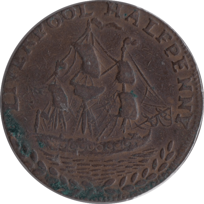 1791 HALFPENNY TOKEN LIVERPOOL - HALFPENNY TOKENS - Cambridgeshire Coins