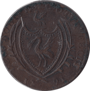 1791 HALFPENNY TOKEN LIVERPOOL - HALFPENNY TOKENS - Cambridgeshire Coins