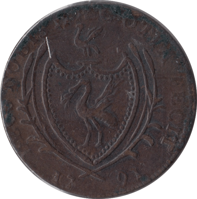1791 HALFPENNY TOKEN LIVERPOOL - HALFPENNY TOKENS - Cambridgeshire Coins