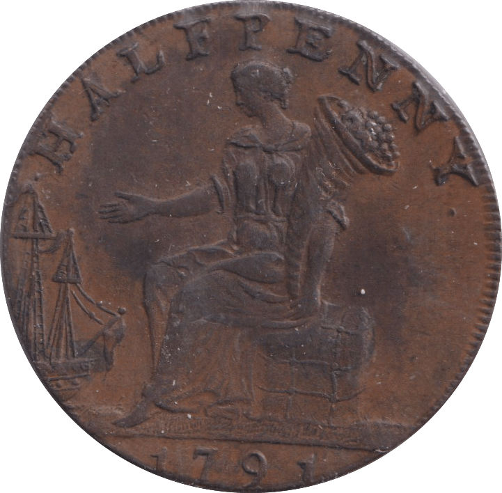 1791 HALFPENNY WARWICKSHIRE SHAKESPEARE TOKEN - HALFPENNY TOKENS - Cambridgeshire Coins