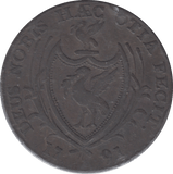 1791 LIVERPOOL HALFPENNY TOKEN - HALFPENNY TOKEN - Cambridgeshire Coins
