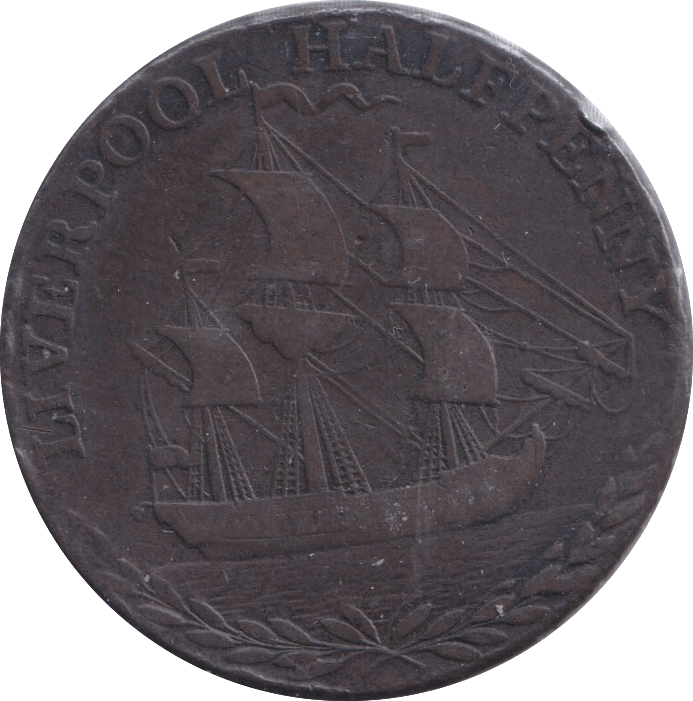 1791 LIVERPOOL HALFPENNY TOKEN - HALFPENNY TOKEN - Cambridgeshire Coins