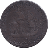 1791 LIVERPOOL HALFPENNY TOKEN - HALFPENNY TOKEN - Cambridgeshire Coins