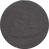 1791 LIVERPOOL HALFPENNY TOKEN - HALFPENNY TOKEN - Cambridgeshire Coins