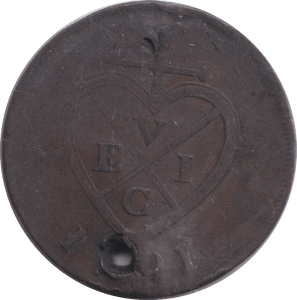 1791 TOKEN HOLED - WORLD COINS - Cambridgeshire Coins