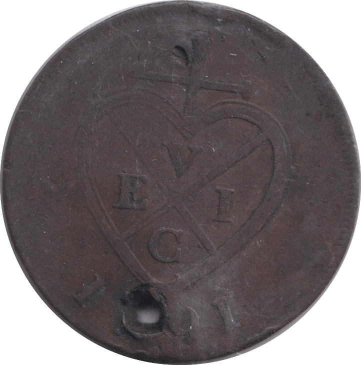 1791 TOKEN HOLED - WORLD COINS - Cambridgeshire Coins