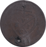 1791 TOKEN HOLED - WORLD COINS - Cambridgeshire Coins