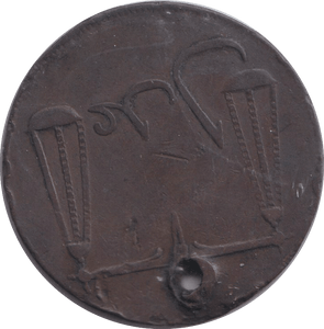 1791 TOKEN HOLED - WORLD COINS - Cambridgeshire Coins