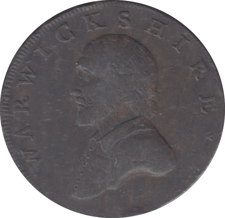 1791 WARWICKSHIRE HALFPENNY TOKEN - HALFPENNY TOKEN - Cambridgeshire Coins