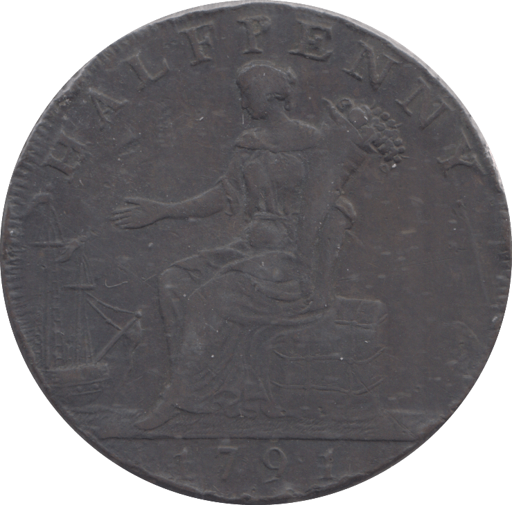 1791 WARWICKSHIRE HALFPENNY TOKEN - HALFPENNY TOKEN - Cambridgeshire Coins