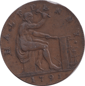 1791 WILKENSON HALFPENNY TOKEN - HALFPENNY TOKEN - Cambridgeshire Coins