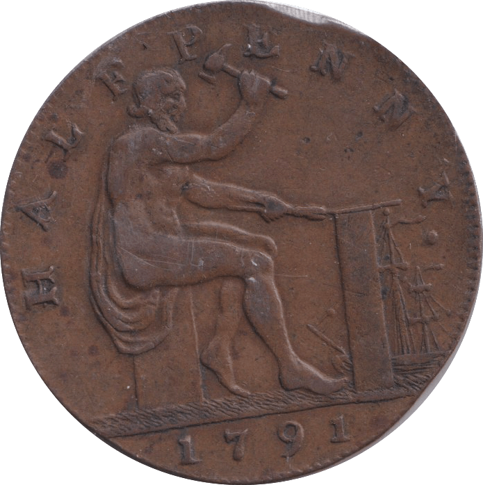 1791 WILKENSON HALFPENNY TOKEN - HALFPENNY TOKEN - Cambridgeshire Coins