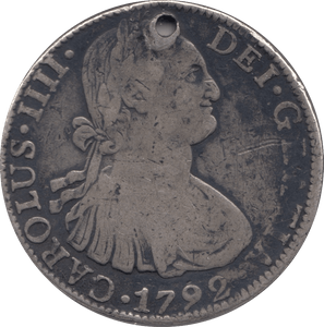 1792 8 REALES LIMA MINT MEXICO/SPAIN - SILVER WORLD COINS - Cambridgeshire Coins