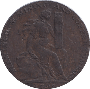 1792 BIRMINGHAM HALFPENNY TOKEN - HALFPENNY TOKEN - Cambridgeshire Coins