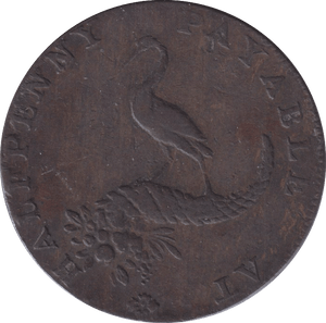 1792 BIRMINGHAM HALFPENNY TOKEN - HALFPENNY TOKEN - Cambridgeshire Coins
