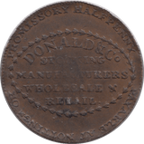 1792 DONALD AND CO HALFPENNY TOKEN BIRMINGHAM - HALFPENNY TOKEN - Cambridgeshire Coins