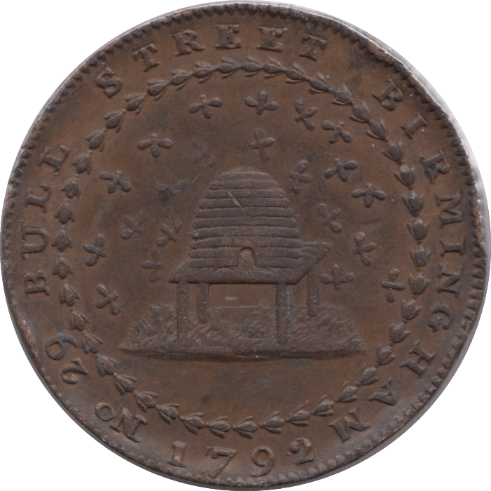 1792 DONALD AND CO HALFPENNY TOKEN BIRMINGHAM - HALFPENNY TOKEN - Cambridgeshire Coins