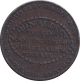 1792 DONALD NOTTINGHAM HALFPENNY TOKEN - HALFPENNY TOKEN - Cambridgeshire Coins