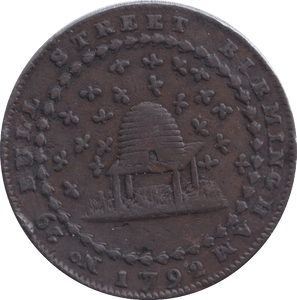 1792 DONALD NOTTINGHAM HALFPENNY TOKEN - HALFPENNY TOKEN - Cambridgeshire Coins