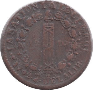1792 FRANCE 12 DENIER KING LOUIS XVI - WORLD COINS - Cambridgeshire Coins