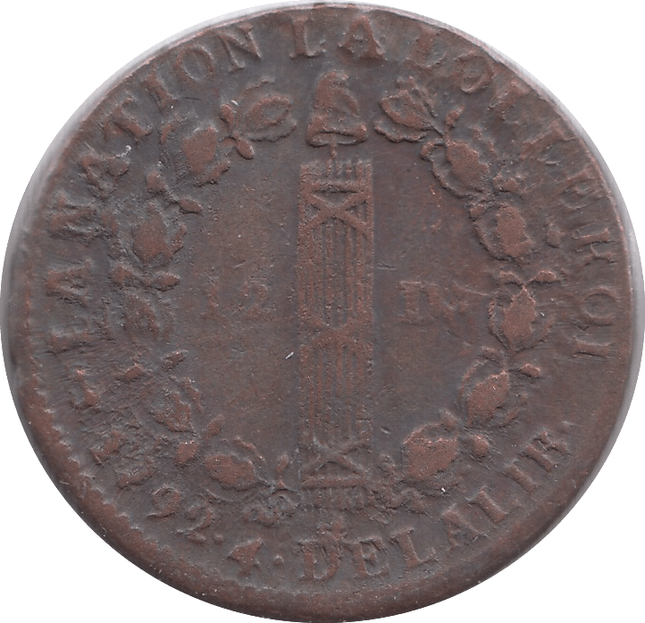 1792 FRANCE 12 DENIER KING LOUIS XVI - WORLD COINS - Cambridgeshire Coins