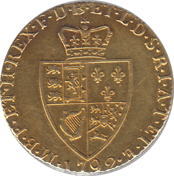 1792 GOLD ONE GUINEA ( GVF ) - Guineas - Cambridgeshire Coins