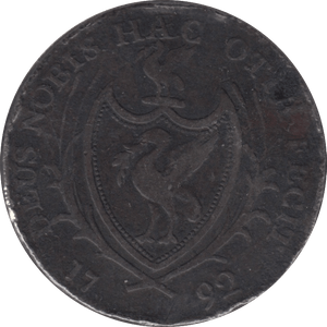 1792 HALF PENNY TOKEN LIVERPOOL - HALFPENNY TOKEN - Cambridgeshire Coins