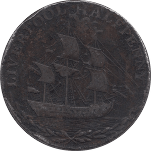 1792 HALF PENNY TOKEN LIVERPOOL - HALFPENNY TOKEN - Cambridgeshire Coins