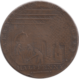 1792 HALFPENNY IRONWORKS TOKEN CARMARTHEN WALES - FARTHING TOKEN - Cambridgeshire Coins
