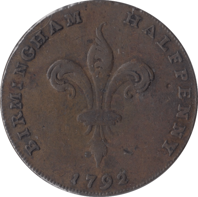 1792 HALFPENNY TOKEN BIRMINGHAM - HALFPENNY TOKENS - Cambridgeshire Coins