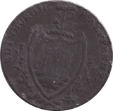 1792 HALFPENNY TOKEN EDINBURGH - HALFPENNY TOKEN - Cambridgeshire Coins
