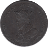 1792 HALFPENNY TOKEN LANCASTER - HALFPENNY TOKENS - Cambridgeshire Coins