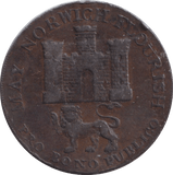 1792 HALFPENNY TOKEN NORWICH - HALFPENNY TOKEN - Cambridgeshire Coins