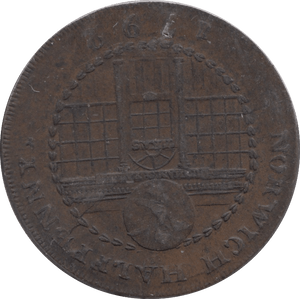 1792 HALFPENNY TOKEN NORWICH - HALFPENNY TOKENS - Cambridgeshire Coins