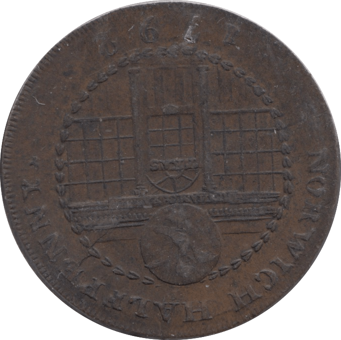 1792 HALFPENNY TOKEN NORWICH - HALFPENNY TOKENS - Cambridgeshire Coins