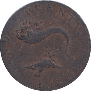 1792 HALFPENNY TOKEN ROCHDALE - HALFPENNY TOKEN - Cambridgeshire Coins