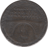 1792 HALFPENNY TOKEN SHROPSHIRE COLBROOK DALE IRON BRIDGE - HALFPENNY TOKENS - Cambridgeshire Coins