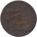 1792 HALFPENNY TOKEN WILKINSON IRONWORKS ANGLSEY LONDON LIVERPOOL - HALFPENNY TOKENS - Cambridgeshire Coins