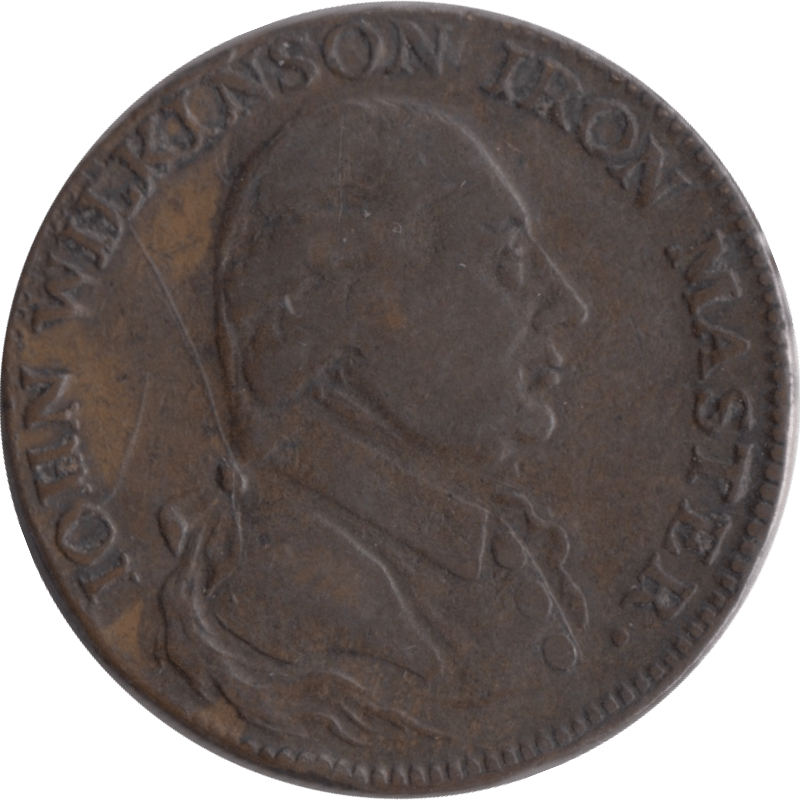 1792 HALFPENNY TOKEN WILKINSON IRONWORKS ANGLSEY LONDON LIVERPOOL - HALFPENNY TOKENS - Cambridgeshire Coins