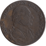 1792 HALFPENNY TOKEN WILKINSON IRONWORKS ANGLSEY LONDON LIVERPOOL - HALFPENNY TOKENS - Cambridgeshire Coins