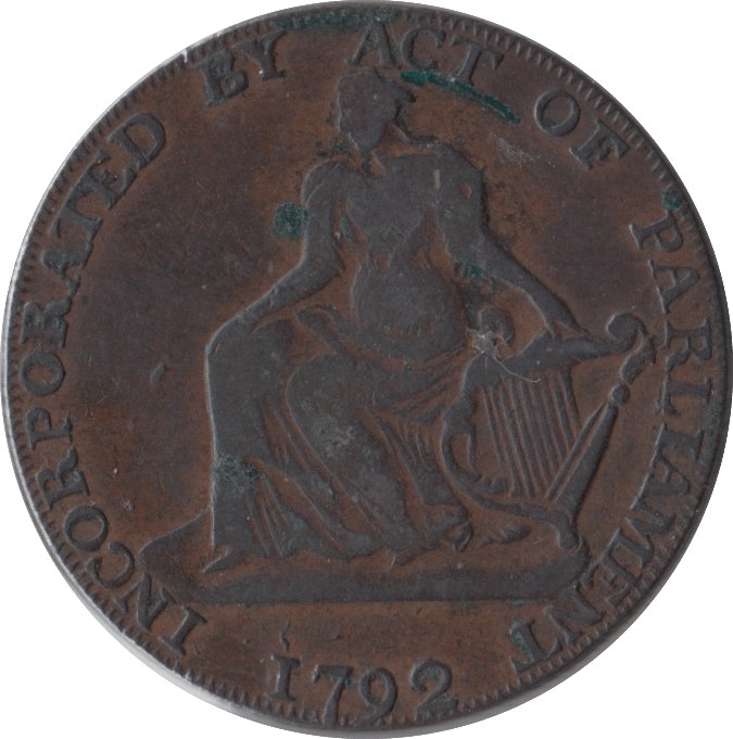 1792 HALFPENNY TOKEN - HALFPENNY TOKENS - Cambridgeshire Coins