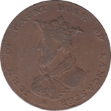 1792 LANCASTER HALFPENNY TOKEN - PENNY TOKEN - Cambridgeshire Coins