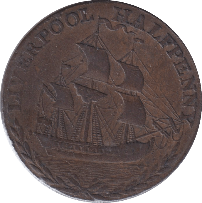 1792 LIVERPOOL HALFPENNY TOKEN - HALFPENNY TOKEN - Cambridgeshire Coins