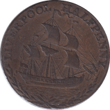 1792 LIVERPOOL HALFPENNY TOKEN - HALFPENNY TOKEN - Cambridgeshire Coins