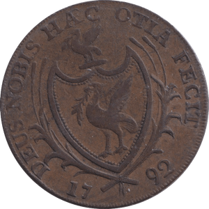 1792 LIVERPOOL HALFPENNY TOKEN - HALFPENNY TOKEN - Cambridgeshire Coins