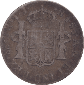 1792 SILVER 2 REALES SPAIN - SILVER WORLD COINS - Cambridgeshire Coins