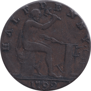 1792 WILKINSON IRON MASTER HALFPENNY TOKEN - HALFPENNY TOKEN - Cambridgeshire Coins
