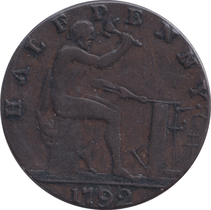 1792 WILKINSON IRON MASTER HALFPENNY TOKEN - HALFPENNY TOKEN - Cambridgeshire Coins