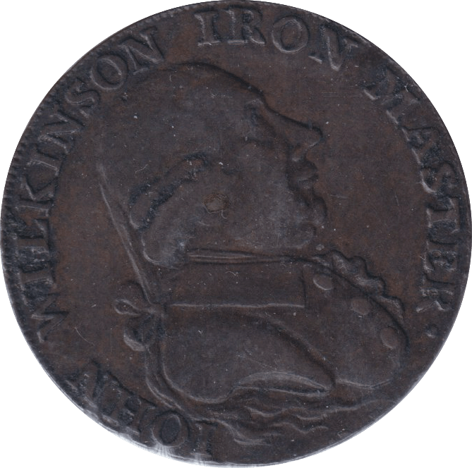 1792 WILKINSON IRON MASTER HALFPENNY TOKEN - HALFPENNY TOKEN - Cambridgeshire Coins